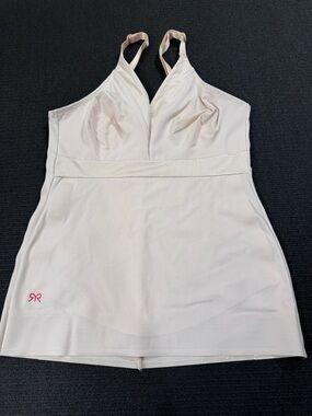 Ruby Ribbon Cream Shapewear Tank Top Cami Size 34